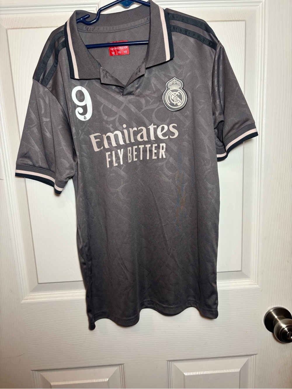 Emirates Fly Better Youth Gray Soccer Jersey